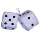 www.americanspareparts.de - FUZZY DICE 9CM WEIß