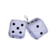 www.americanspareparts.de - FUZZY DICE 6CM WEIß