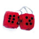 www.americanspareparts.de - FUZZY DICE 6CM ROT