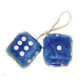 www.americanspareparts.de - FUZZY DICE 6CM BLAU