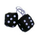 www.americanspareparts.de - FUZZY DICE 7CM SCHWARZ