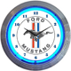 www.americanspareparts.de - NEON UHR -MUSTANG/WEISS